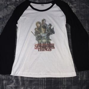 Stranger things baseball tee